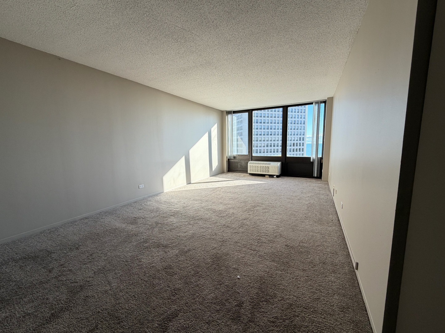 5320 North Sheridan Road, Unit 1407 Chicago, IL 60640 - Photo 5 of 21 an empty room with a window and a kitchen