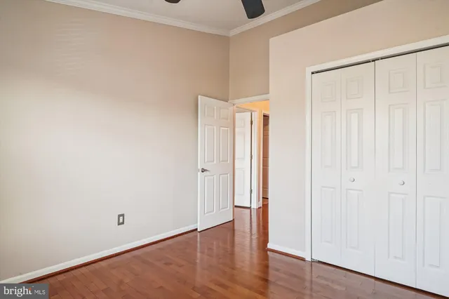 a view of entryway with wooden floor