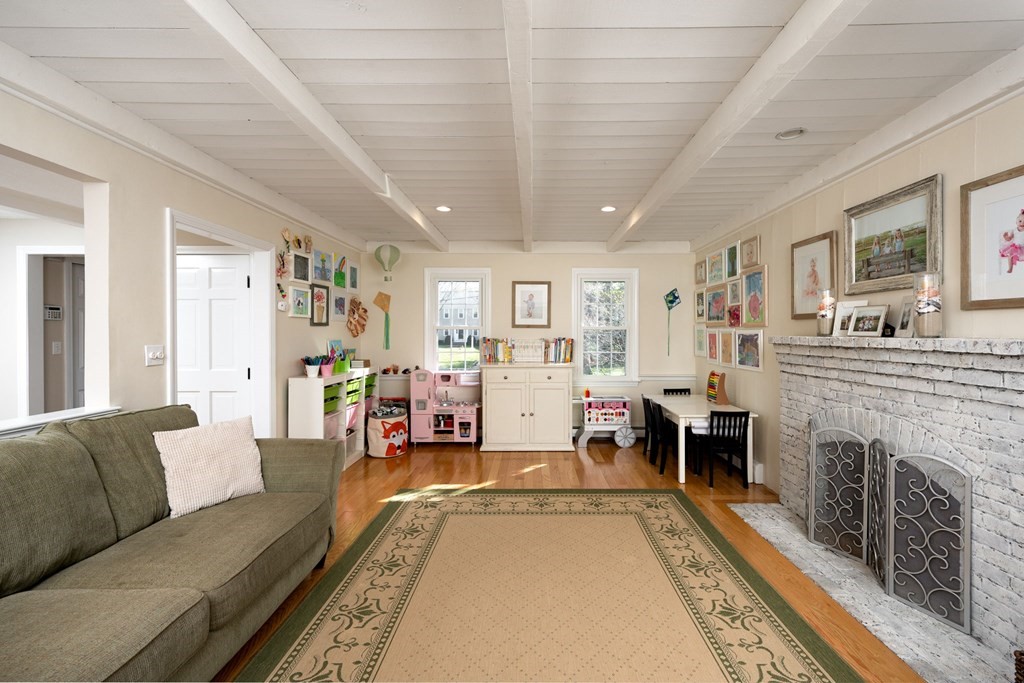 5 Chatham Circle Hingham, MA 02043 - Photo 23 of 30 a living room with furniture fireplace and flat screen tv