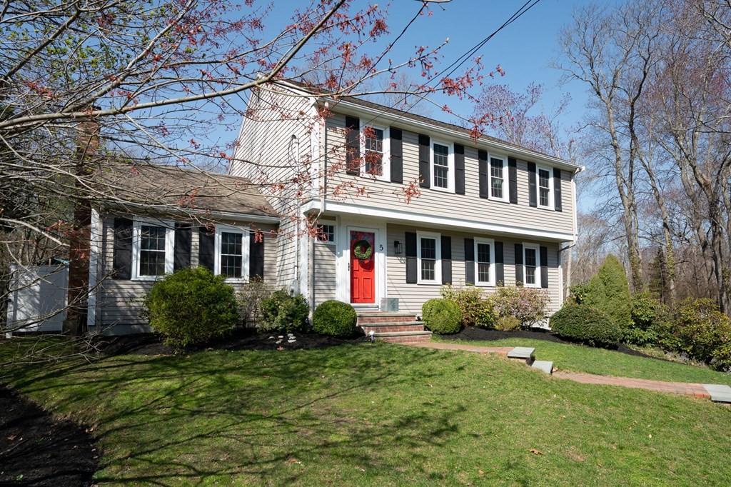 5 Chatham Circle Hingham, MA 02043 - Photo 30 of 30 a front view of a house with garden and trees
