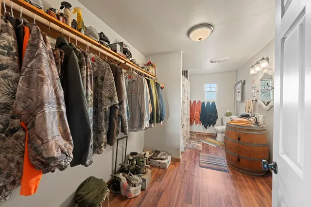 a view of a water from a yard