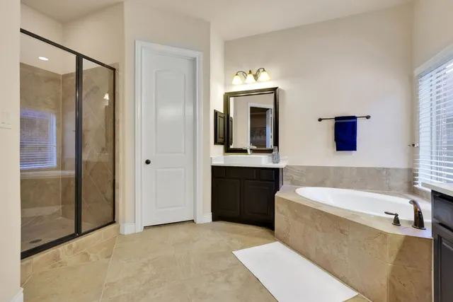 a view of a bathroom with a bathroom
