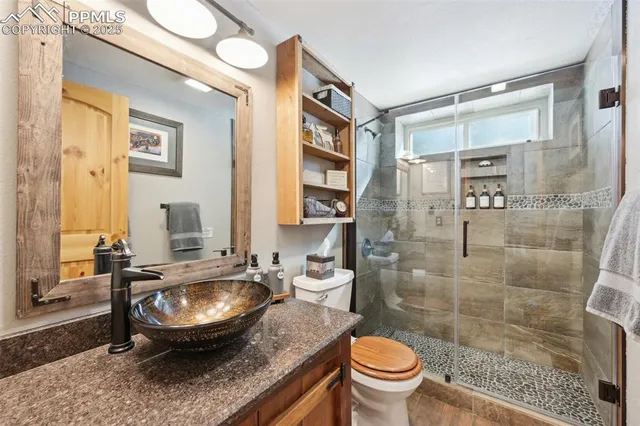 a patio with table and chairs