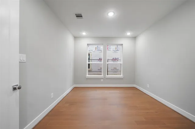 a view of hallway with window