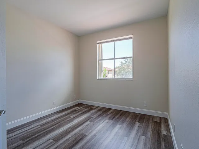 an empty room with a window