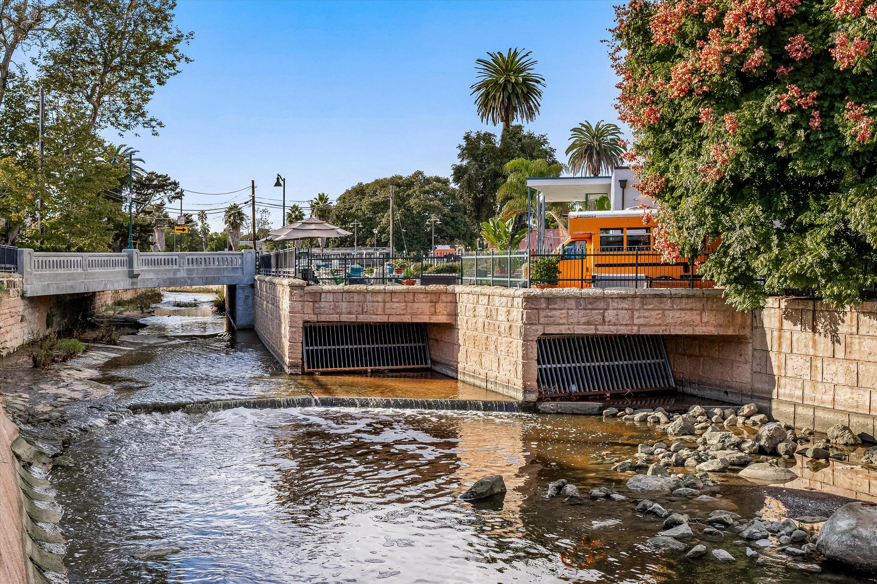 118 Chapala Street Santa Barbara, CA 93101 - Photo 33 of 46 a view of a swimming pool with a patio
