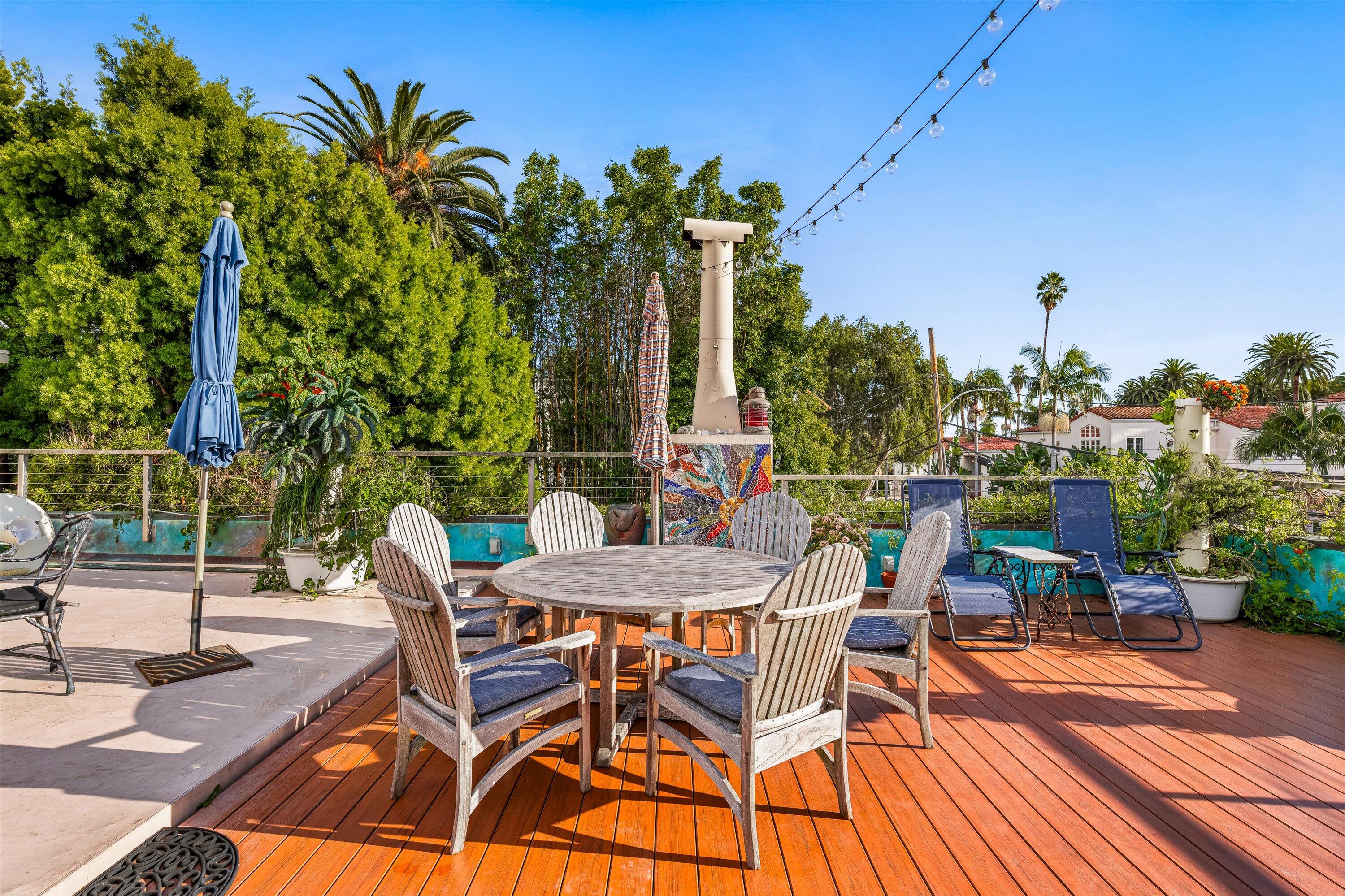 118 Chapala Street Santa Barbara, CA 93101 - Photo 9 of 46 a view of a backyard with sitting area