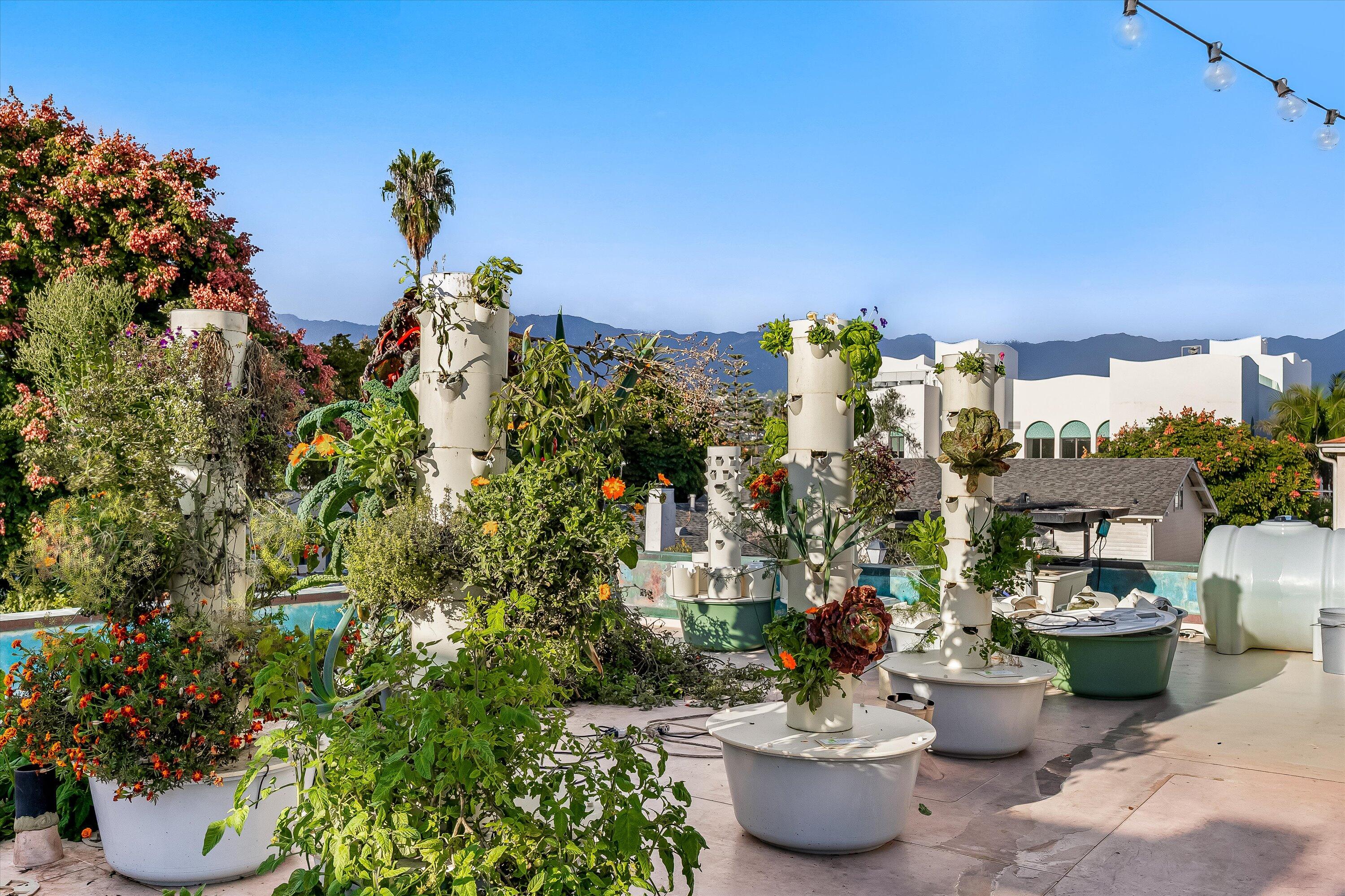 118 Chapala Street Santa Barbara, CA 93101 - Photo 10 of 46 a view of a balcony with outdoor seating and plants
