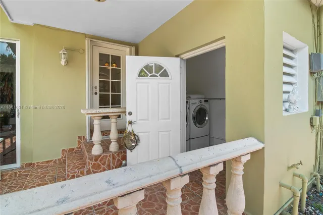 a view of front door of house