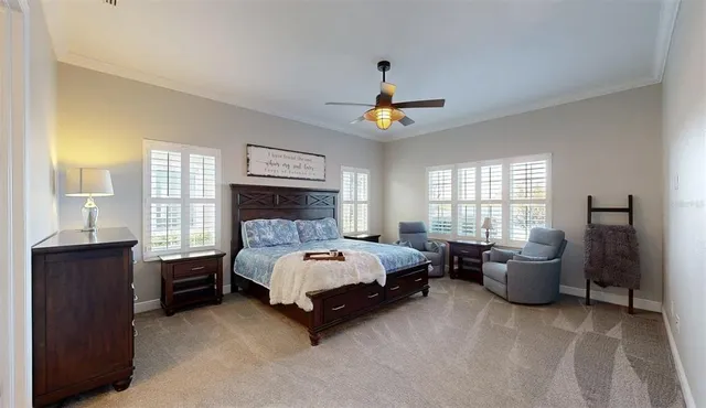 a view of a golf course with a garden