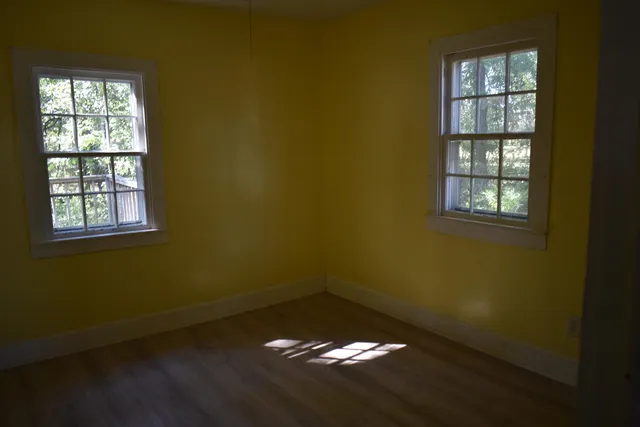 an empty room with a window
