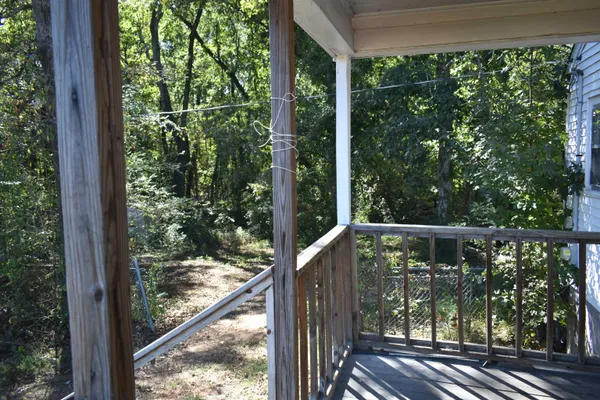 a view of a balcony with lake view
