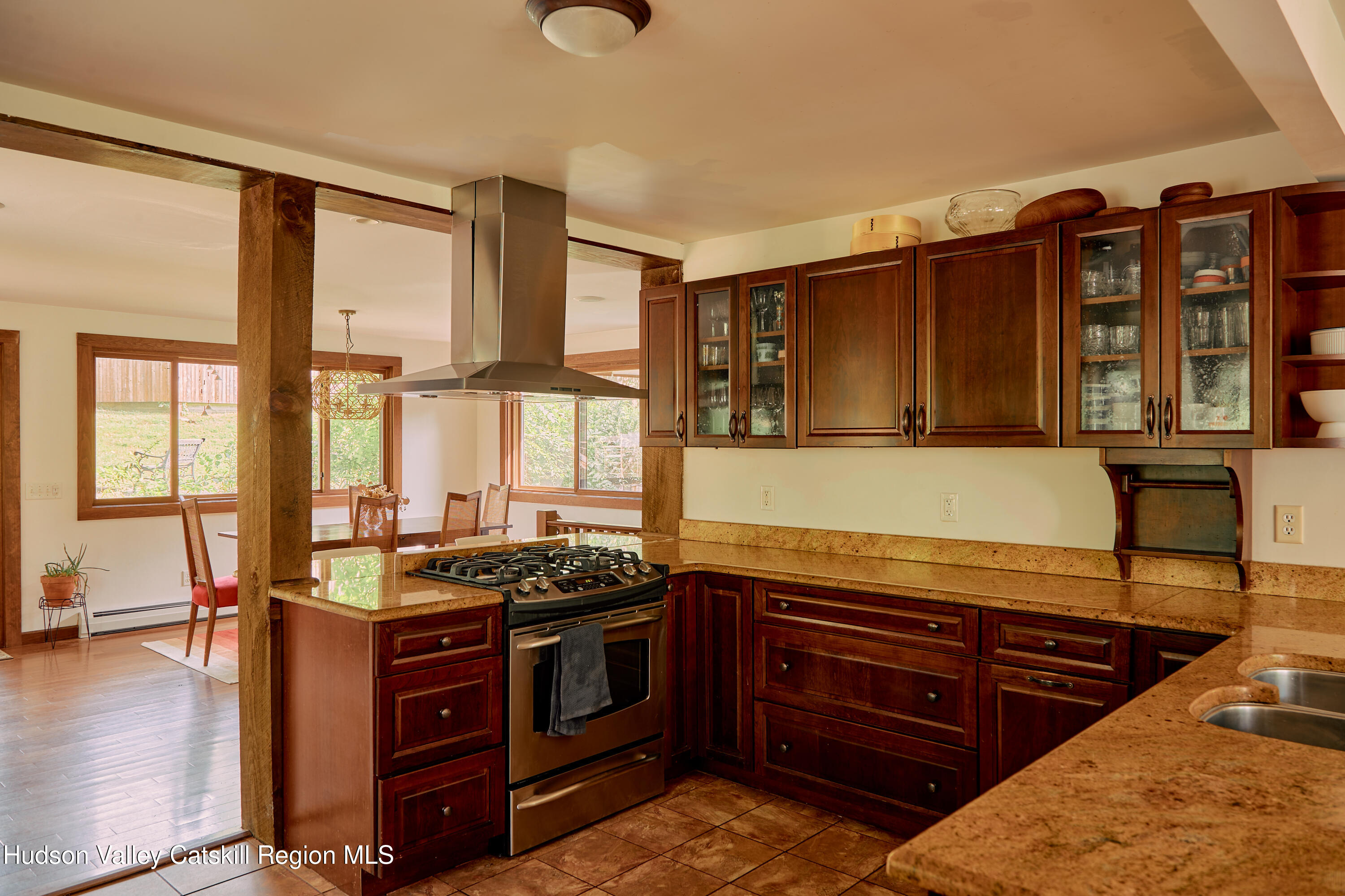 33 Race Track Road Bearsville, NY 12409 - Photo 17 of 37 a kitchen with stainless steel appliances granite countertop a stove and a sink