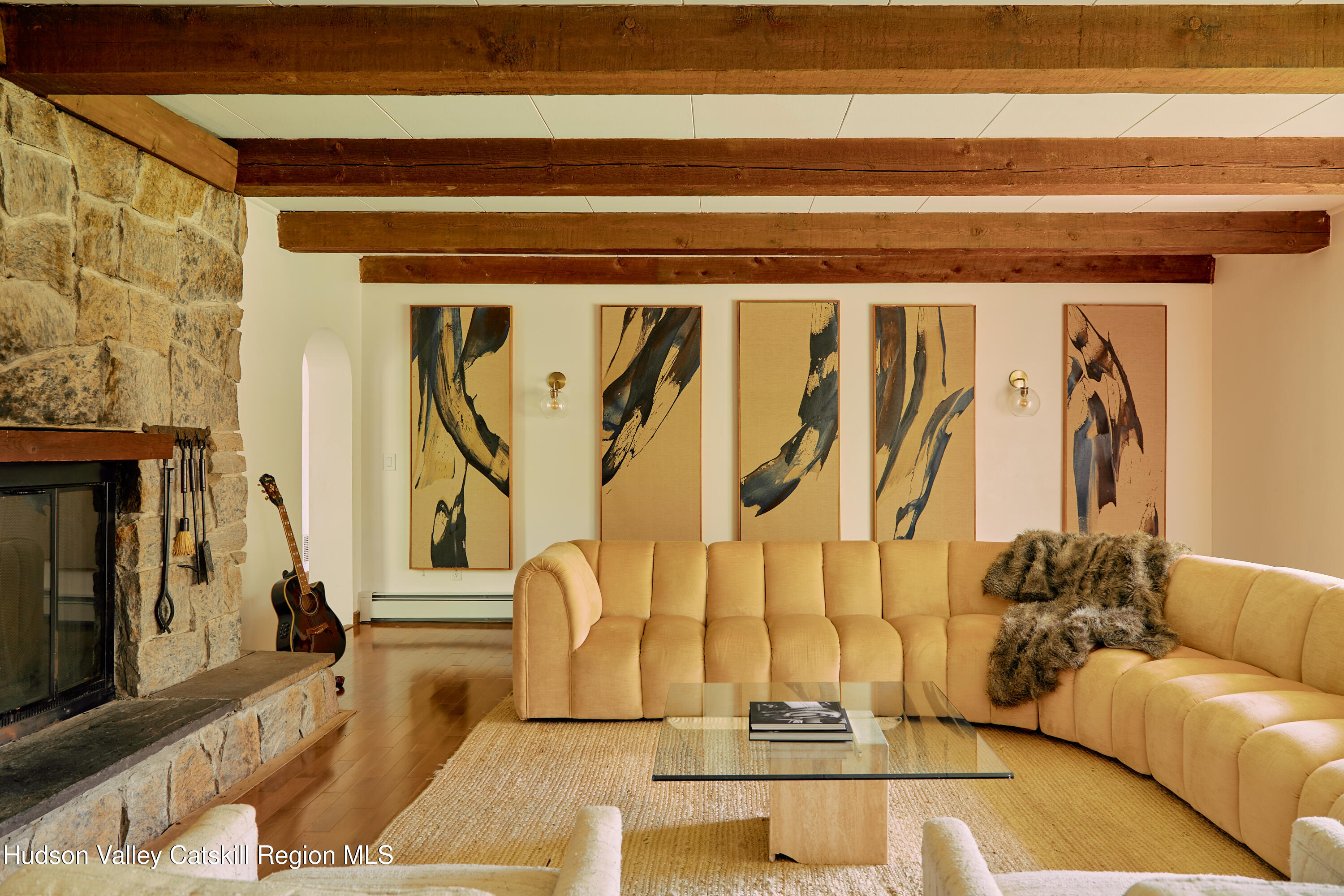 33 Race Track Road Bearsville, NY 12409 - Photo 3 of 37 a living room with a couch and a rug