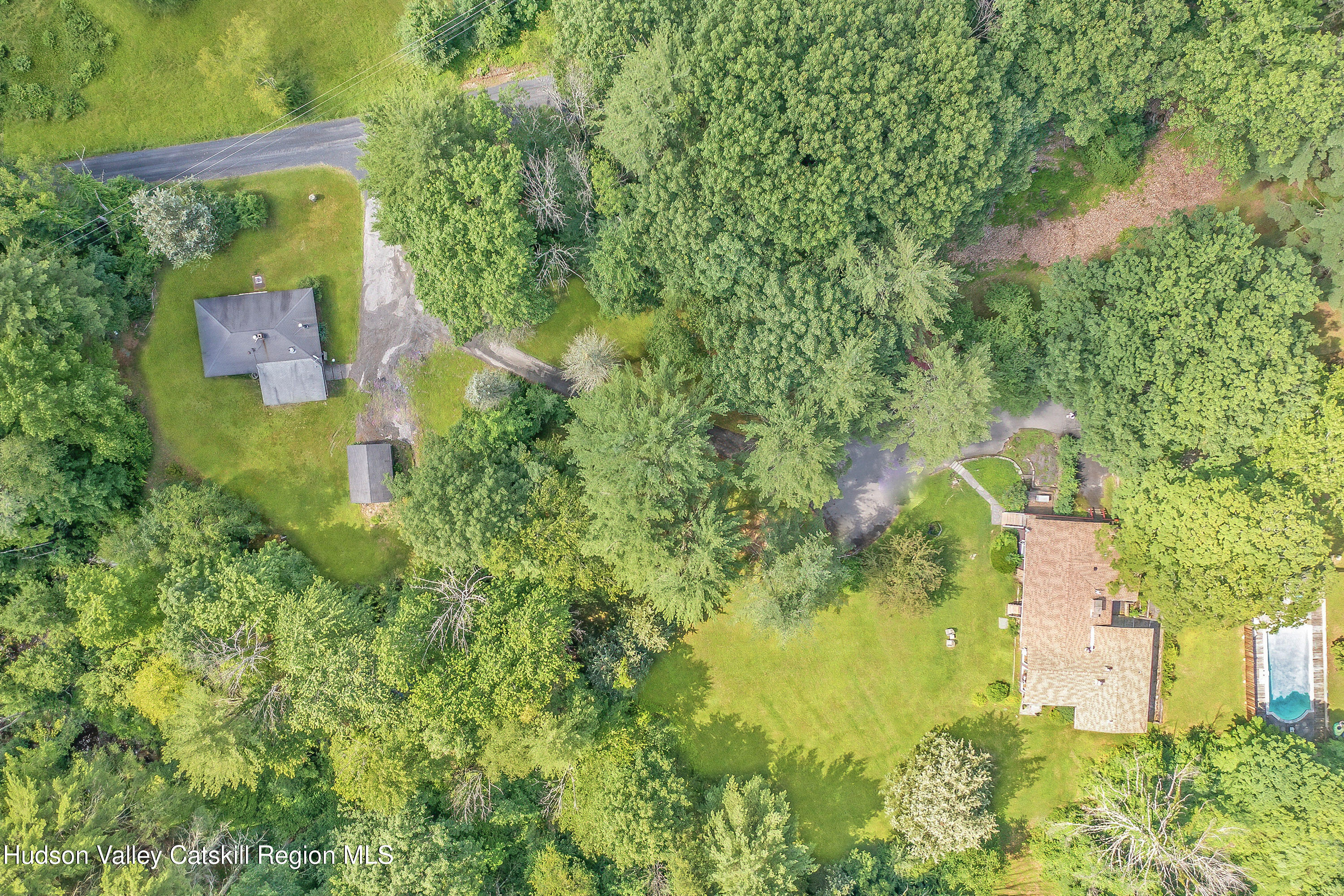 33 Race Track Road Bearsville, NY 12409 - Photo 36 of 37 an aerial view of residential house with outdoor space and trees all around