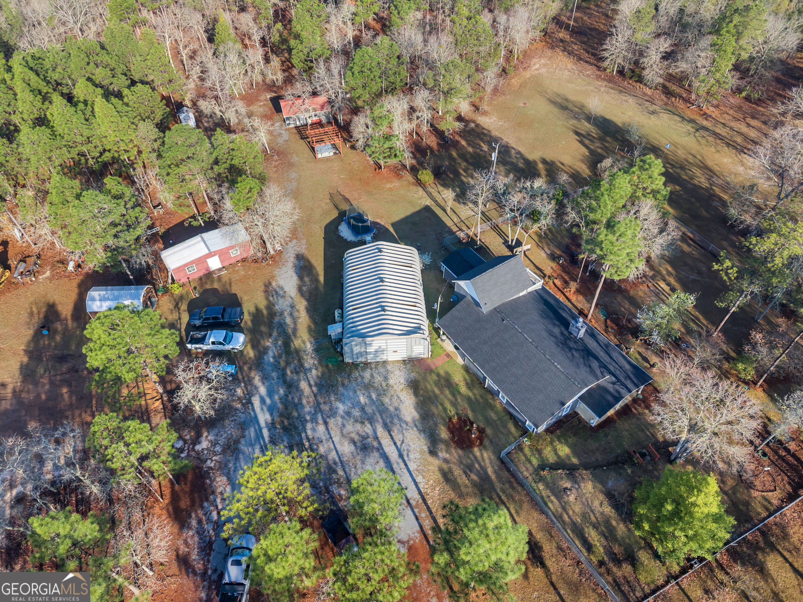 271 Dr Brooks Road Box Springs, GA 31801 - Photo 14 of 63 an aerial view of a house with a yard