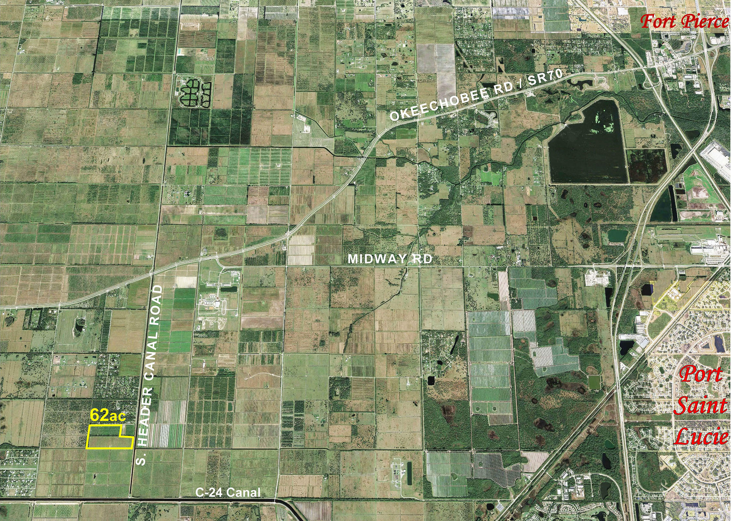 Tbd South Header Canal Road Port St. Lucie, FL 34987 - Photo 2 of 2 62ac Location Aerial