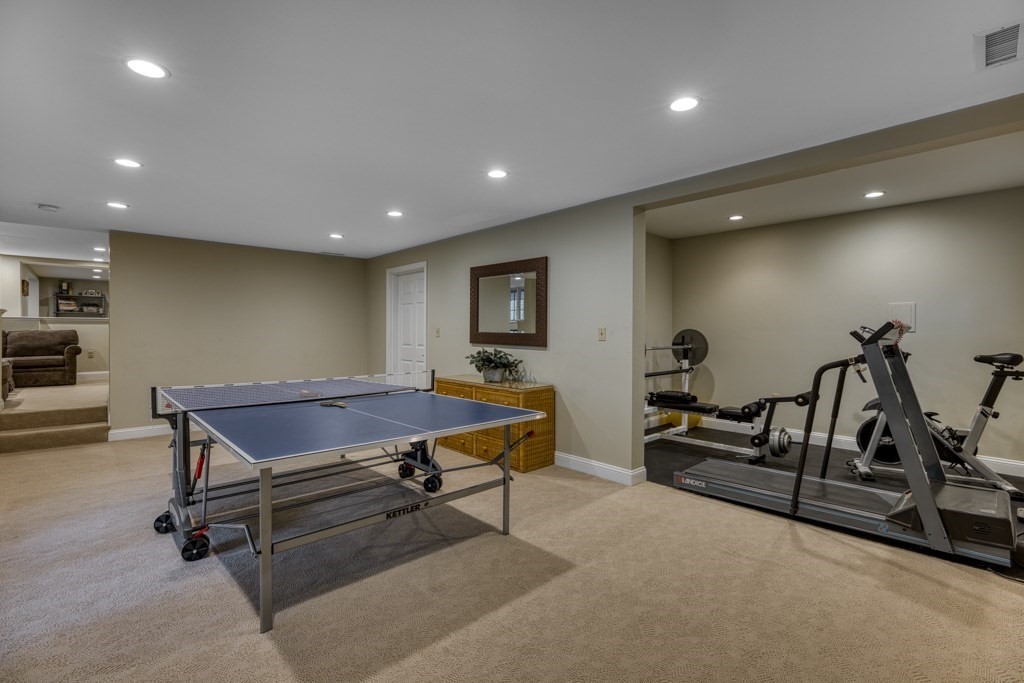 25 Baldpate Road Boxford, MA 01921 - Photo 36 of 42 a room with gym equipment and a table
