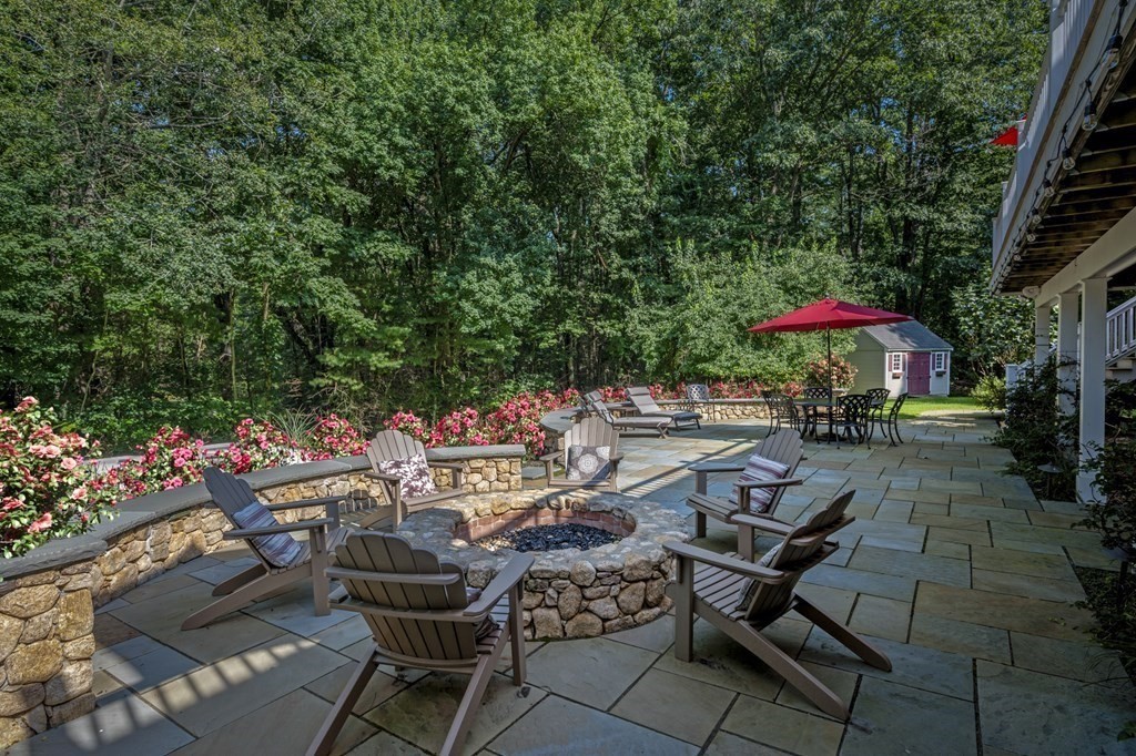 25 Baldpate Road Boxford, MA 01921 - Photo 38 of 42 a view of a chairs and table in backyard