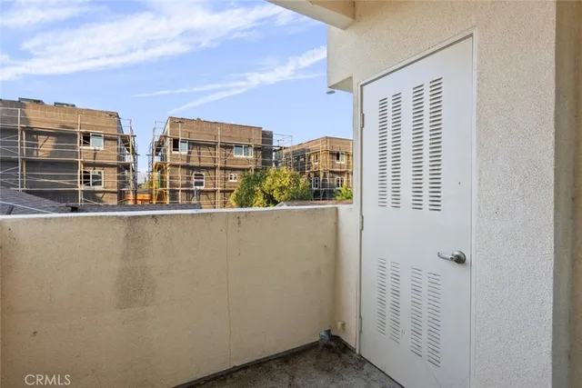 a view of balcony with city view