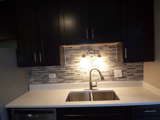 a close view of sink and tap