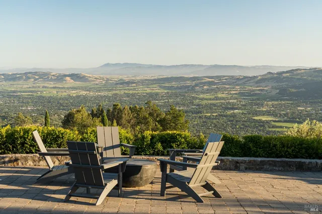 a view of outdoor space with seating area