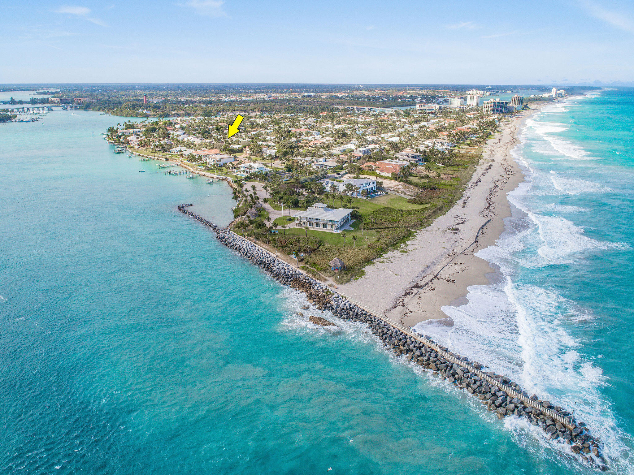 141 Beacon Lane Jupiter Inlet Colony, FL 33469 - Photo 14 of 21 141BeaconLaneAerial(17)_marked