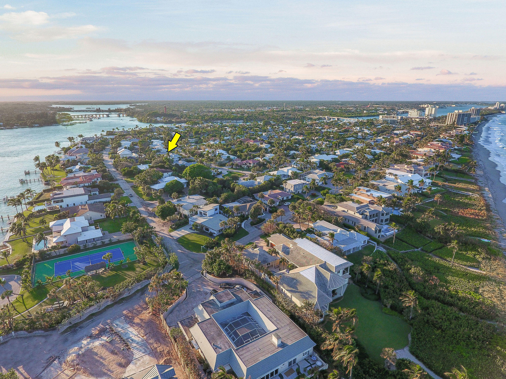 141 Beacon Lane Jupiter Inlet Colony, FL 33469 - Photo 15 of 21 141BeaconLaneAerial(18)_marked