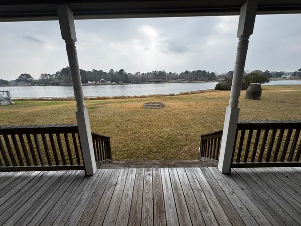 a view of ocean from a balcony