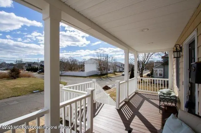 a view of a city from a balcony
