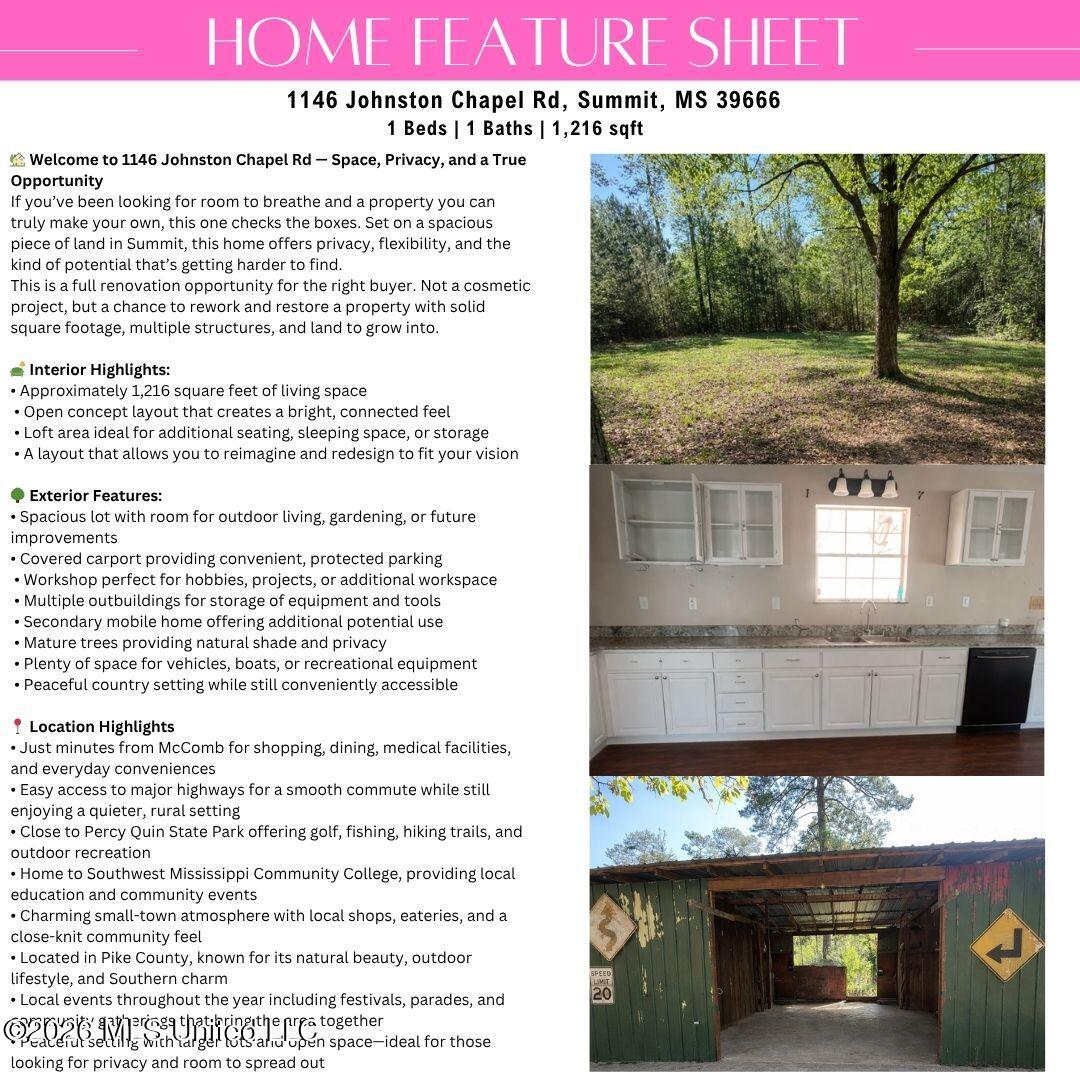 1146 Johnston Chapel Road Summit, MS 39666 - Photo 2 of 26 1146 Johnston Chapel Rd- Home Feature Sh