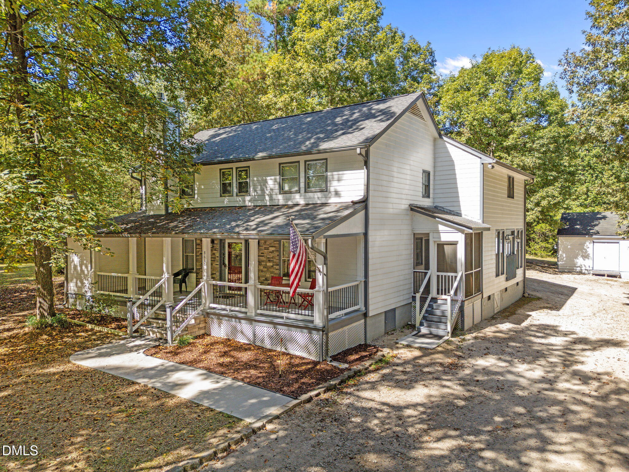 8641 Buffaloe Road Knightdale, NC 27545 - Photo 5 of 52 a view of a house with a yard and wooden fence