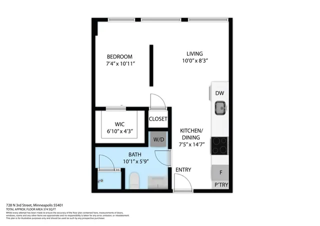 $2,000 | 728 North 3rd Street, Unit 502, Minneapolis, MN 55401
