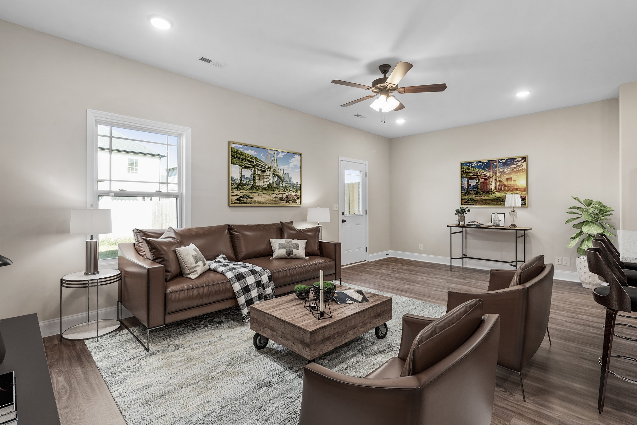 206 Fallow Drive Clarksville, TN 37040 - Photo 4 of 28 a living room with furniture and a ceiling fan