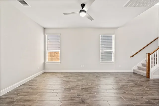 an empty room with a window