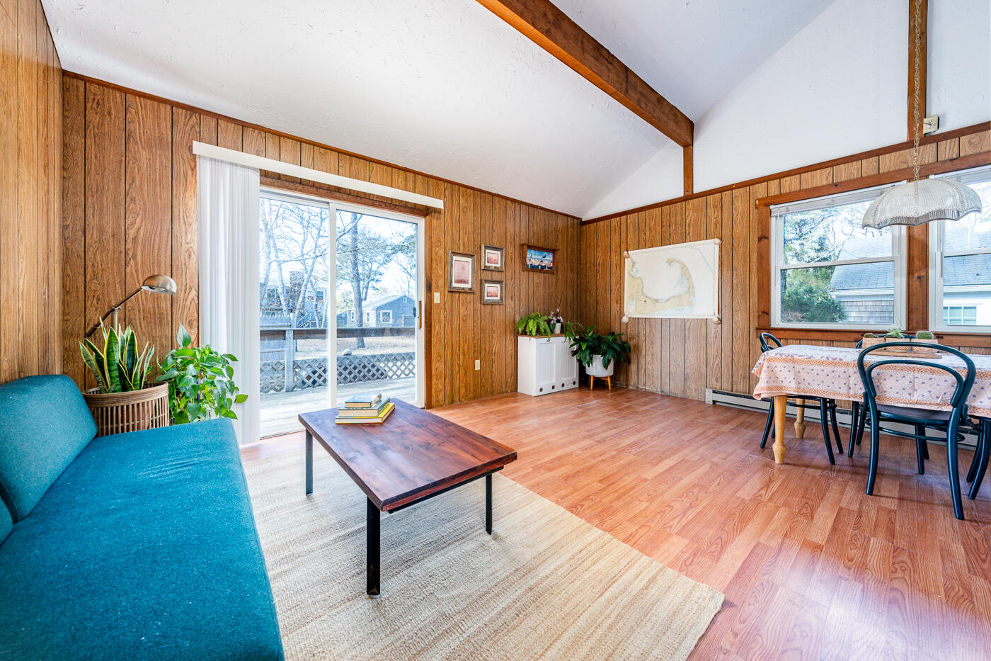 60 Long Avenue, Unit E Wellfleet, MA 02667 - Photo 8 of 22 a living room with furniture and a wooden floor