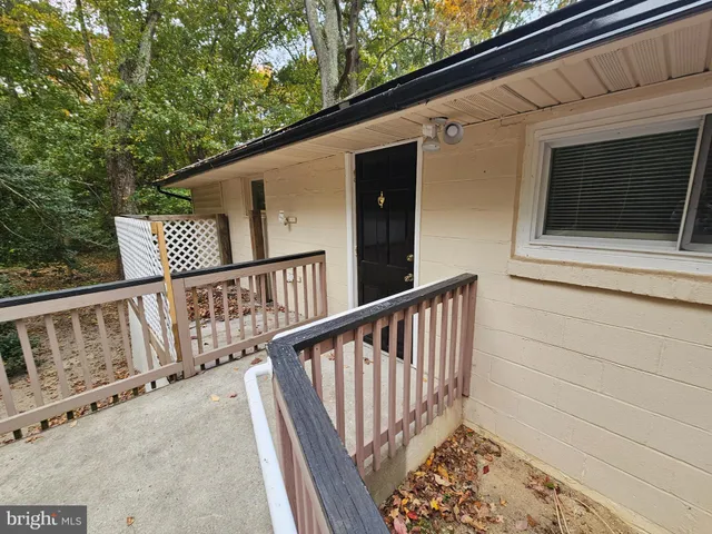 a view of a wooden door