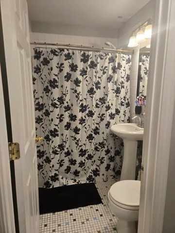 a bathroom with a sink and a toilet
