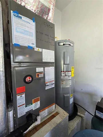 a room with storage and utility