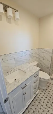 a bathroom with a sink a toilet and vanity
