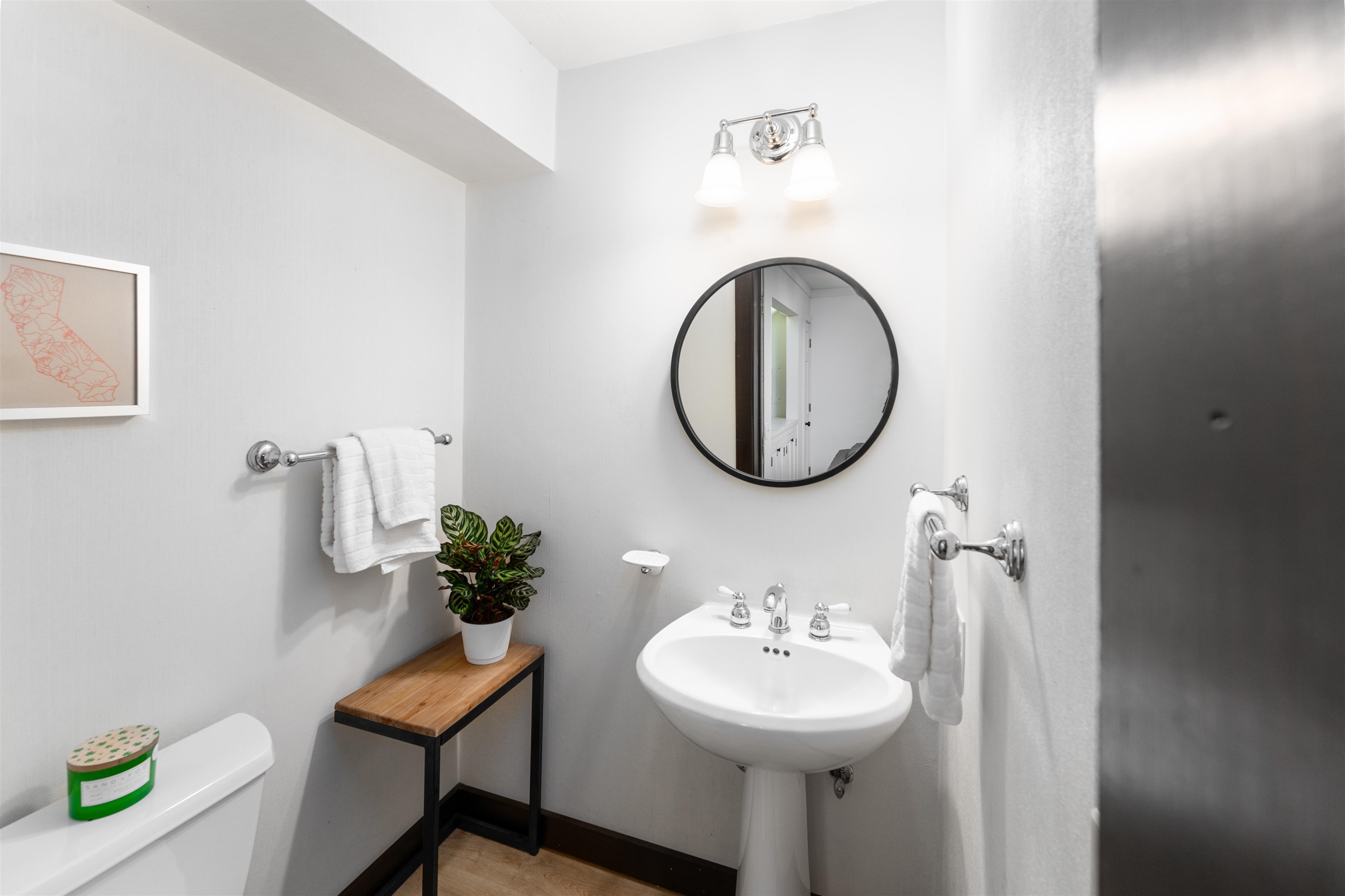 227 Olympic Vly Road, Unit 27 Olympic Valley, CA 96146 - Photo 12 of 21 a bathroom with a sink mirror and vanity