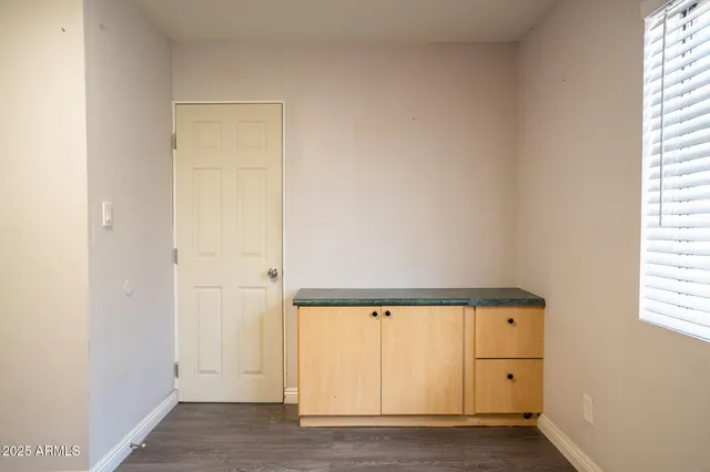 an empty room with a window