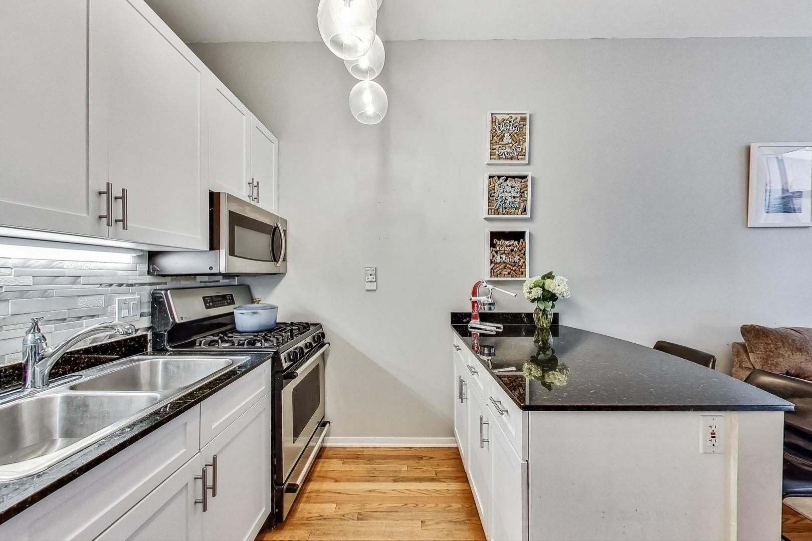 1201 West Adams Street, Unit 609 Chicago, IL 60607 - Photo 9 of 19 a kitchen that has a sink and a stove