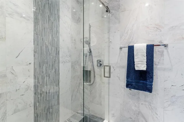 a view of a city with tall buildings