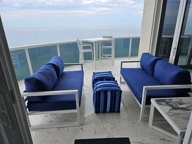 a view of a lake from a yard