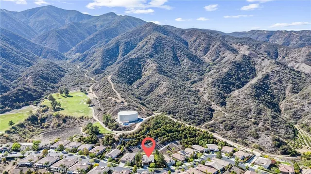 a city view with tall buildings