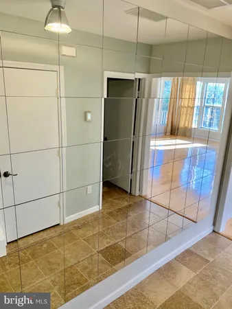 a view of a glass door