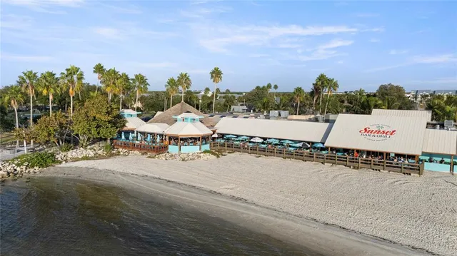 a aerial view of a house with a garden and plants