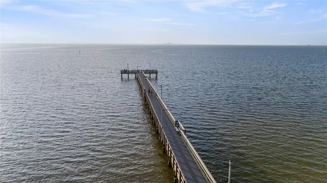 a view of a lake with a mountain