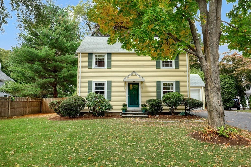 20 Chesterton Road Wellesley, MA 02481 - Photo 1 of 31 a front view of a house with a yard and plants